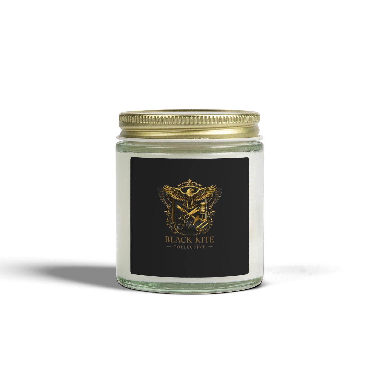 Coconut Apricot Scented Candle — 4oz & 9oz Jar (Black Kite Collection)