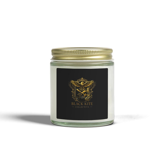 Coconut Apricot Scented Candle — 4oz & 9oz Jar (Black Kite Collection)